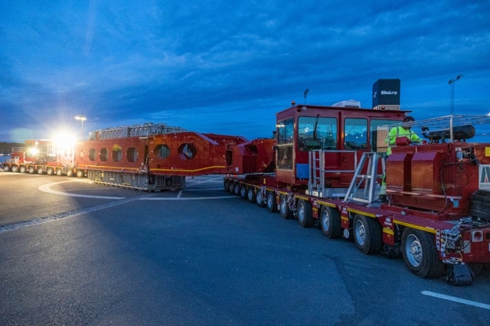 Bilde av transformatortransport høsten 2023.