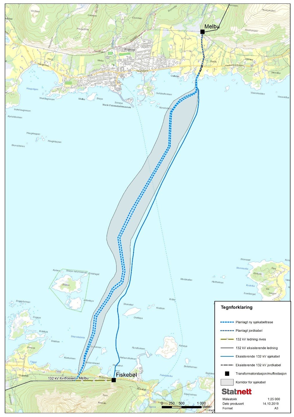 Kart over fjorden