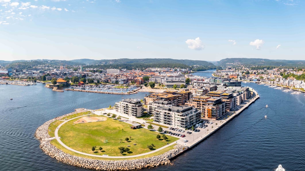 Bilde av Kristiansand by.