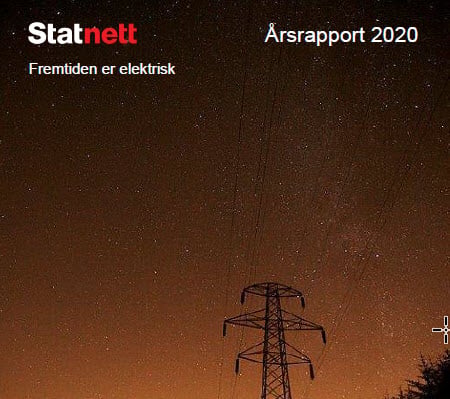 Frontpage of the annual report 2020