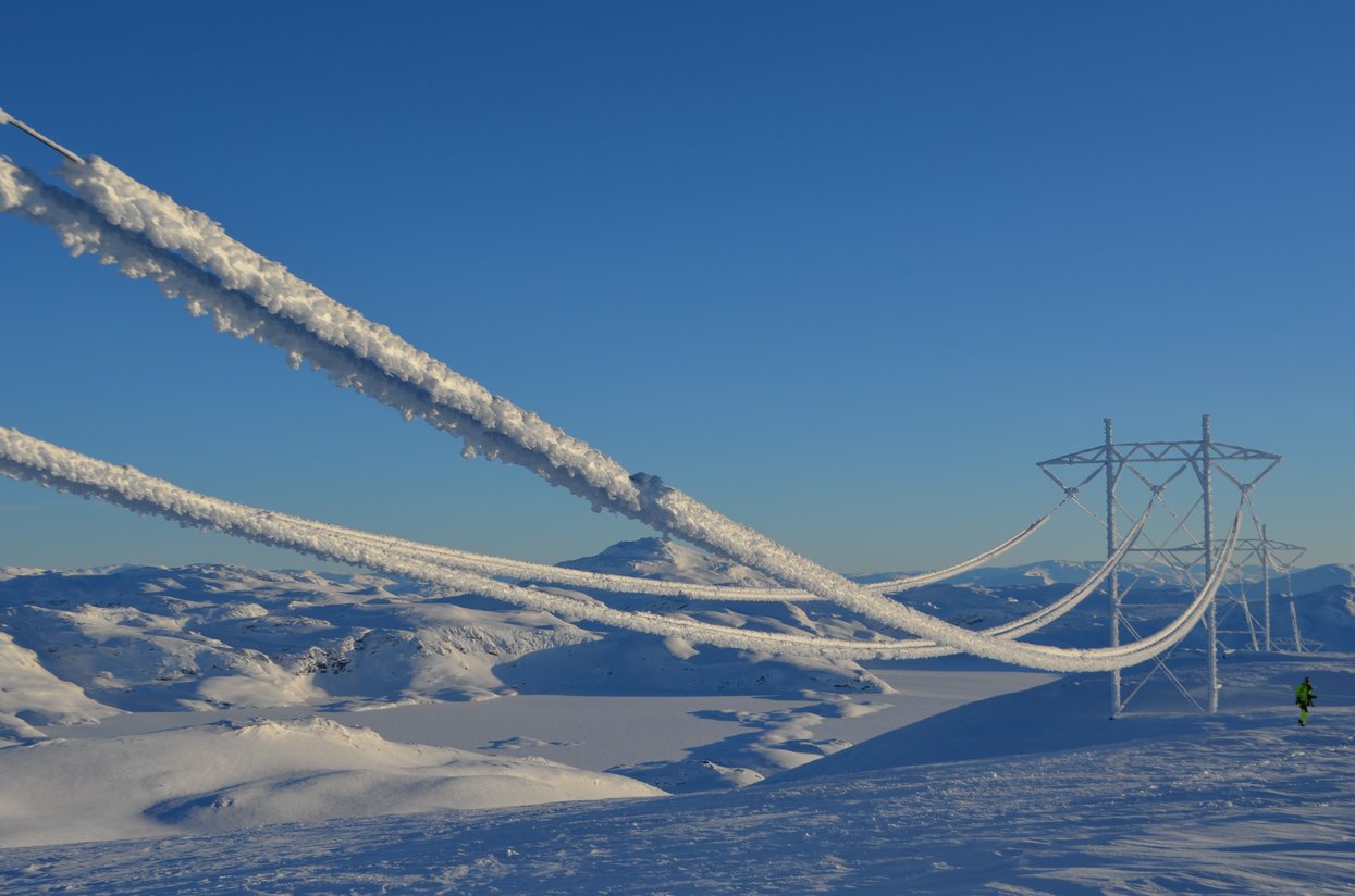 Icing on power lines