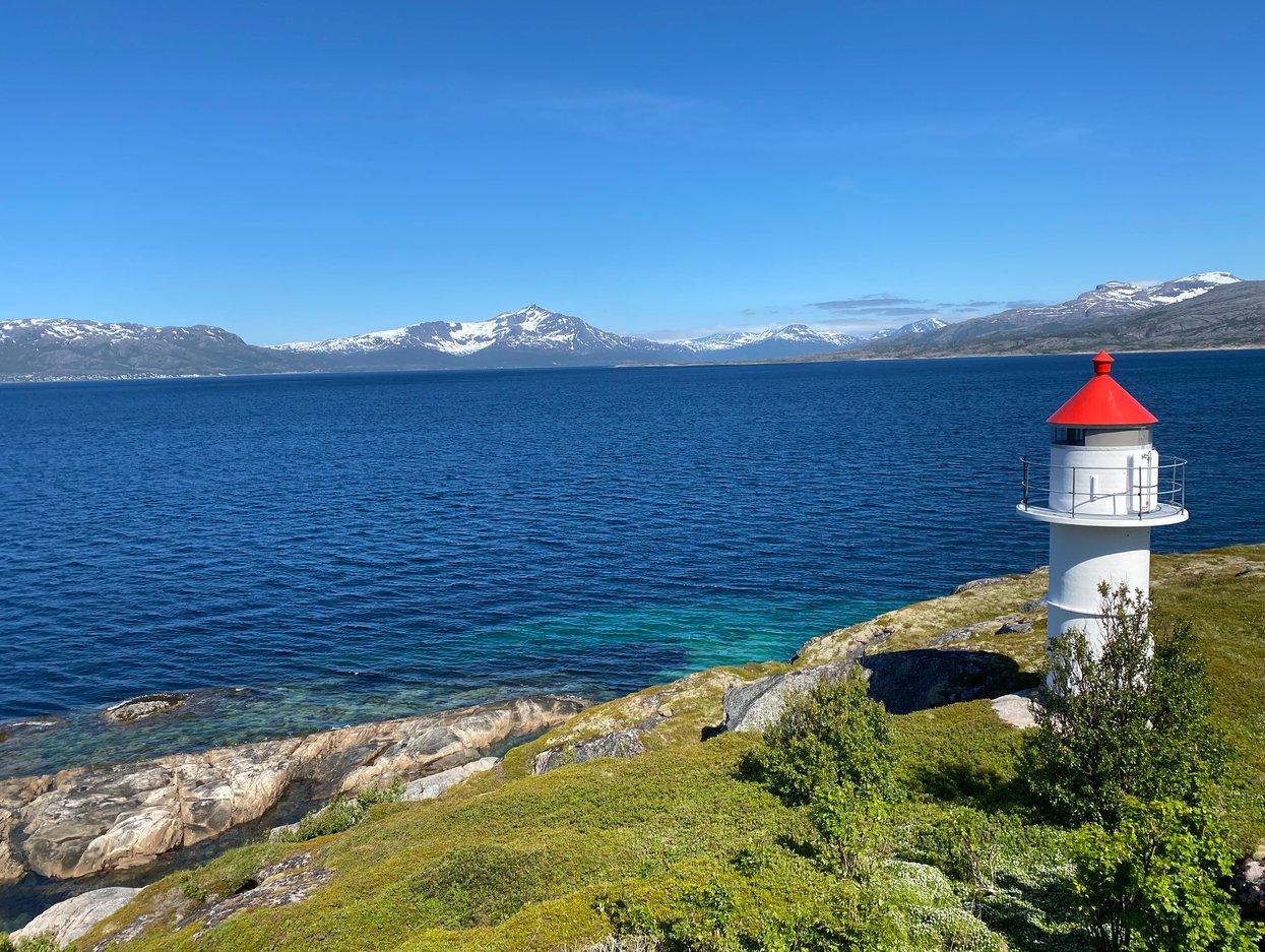 sjø, gress, tårn, 