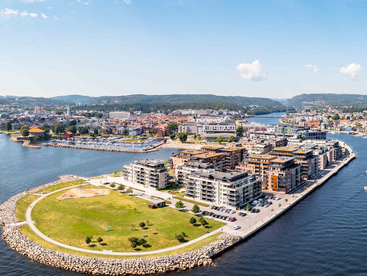 Bilde av Kristiansand by.