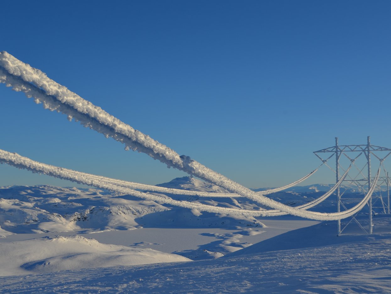 Icing on power lines