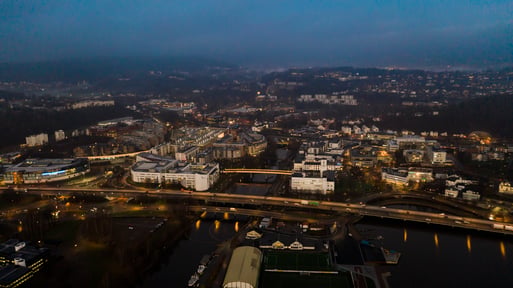 Residential area in the night