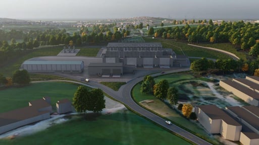 Skisse som viser tilleggssøkt alternativ for Krossberg transformatorstasjon.