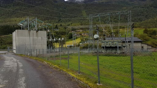 Bilde av dagens Fortun transformatorstasjon