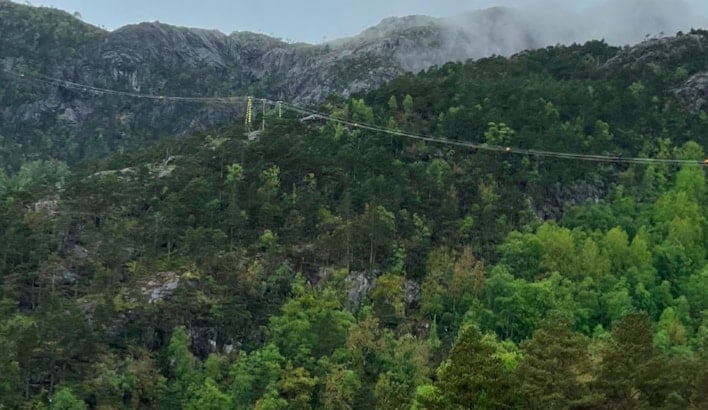 Foto fra melding til NVE. Prosjektet Sauda-Blåfalli