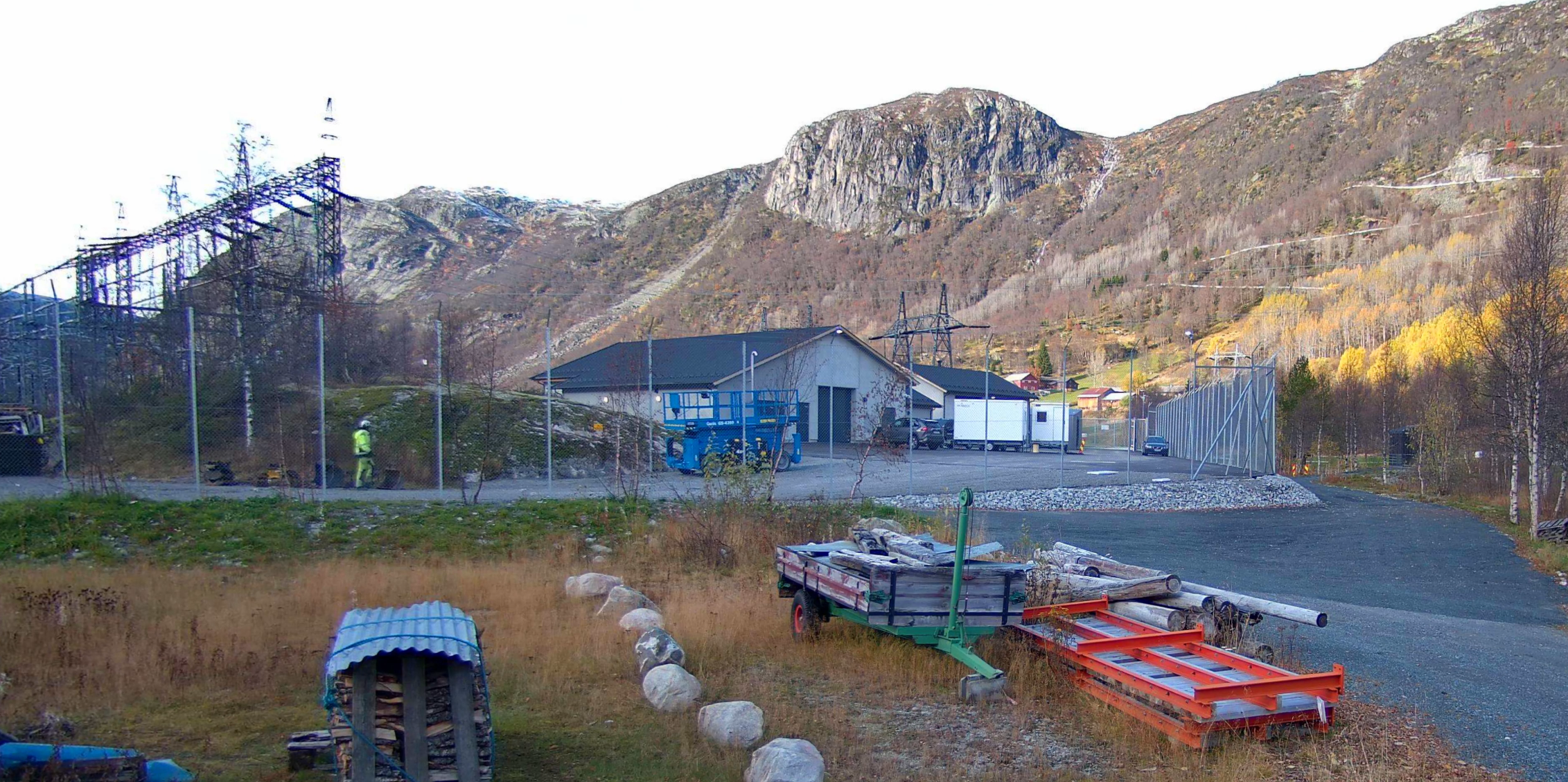 Bilde av stasjon og vei