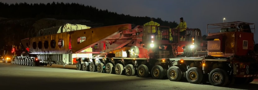 Første transformator klar til transport fra Risavika til Fagrafjell