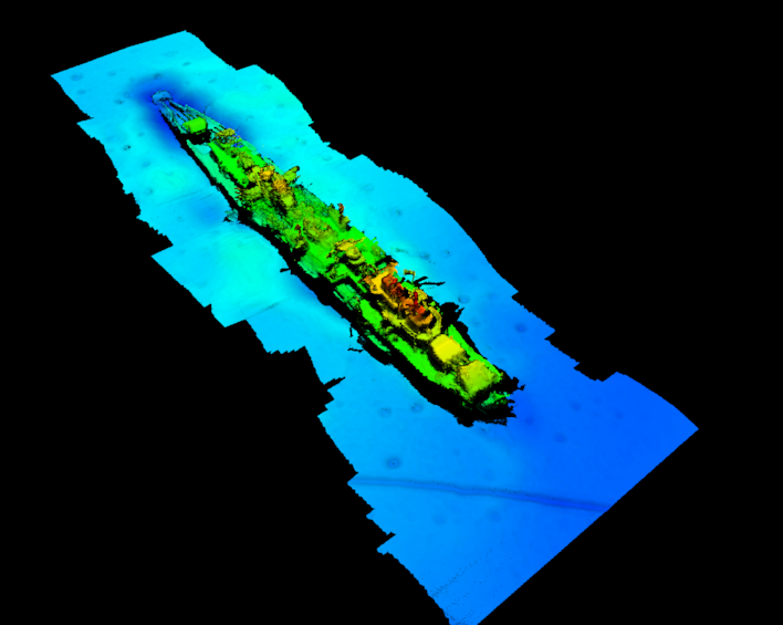 A multi-beam echosounder has made a sonar scan of the wreck : Statnett/Isurvey