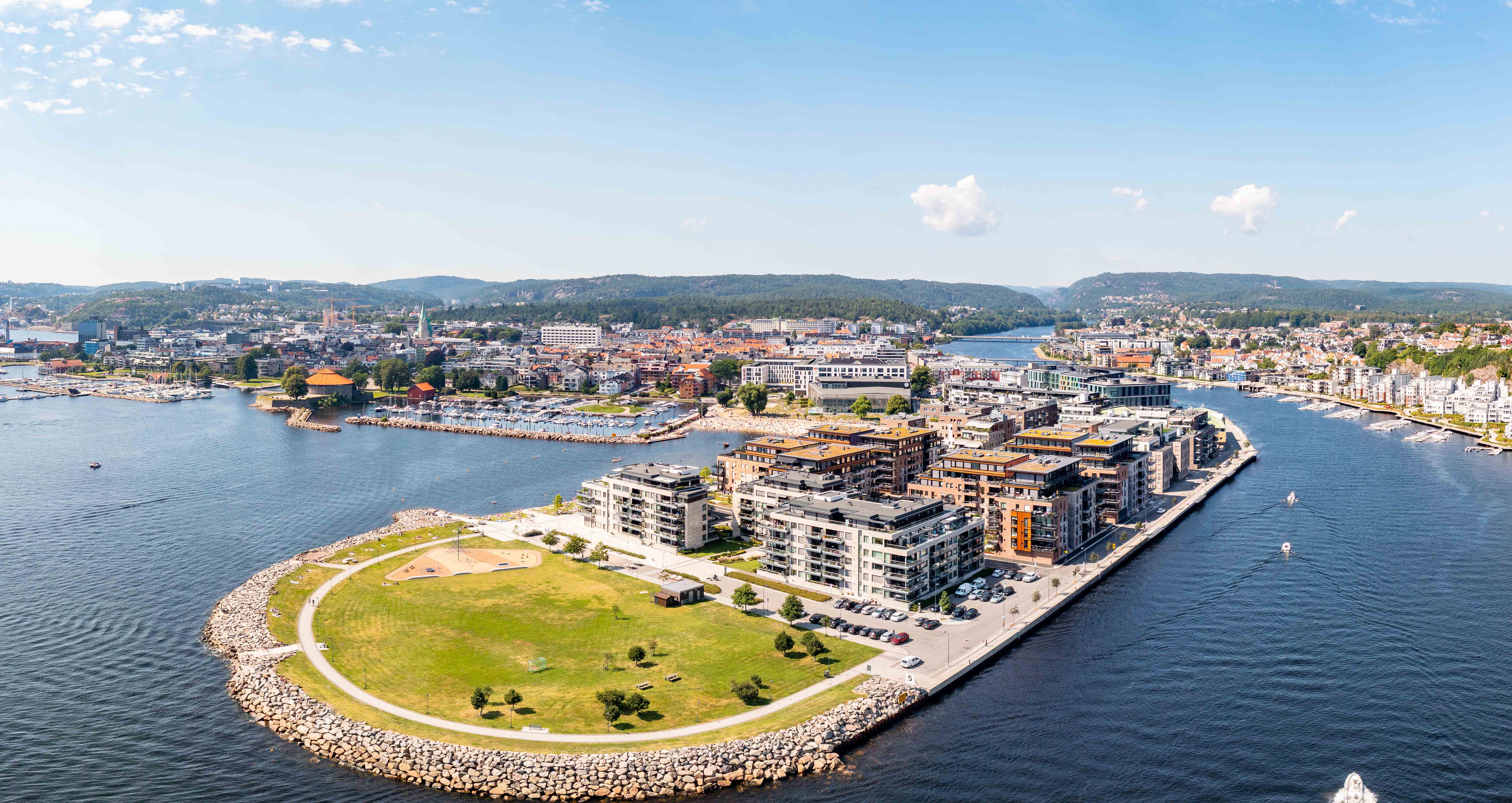 Oversiktsbilde Kristiansand, dekorativ