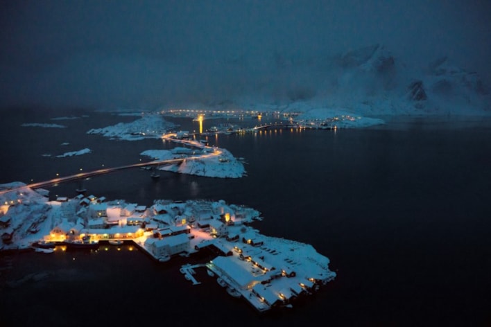 Lofoten om kvelden