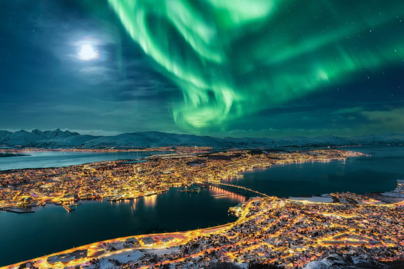 Decorative picture of the northern light in Tromsø