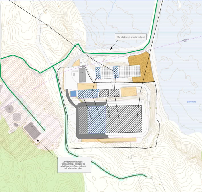 Skisse av Lindås transformatorstasjon