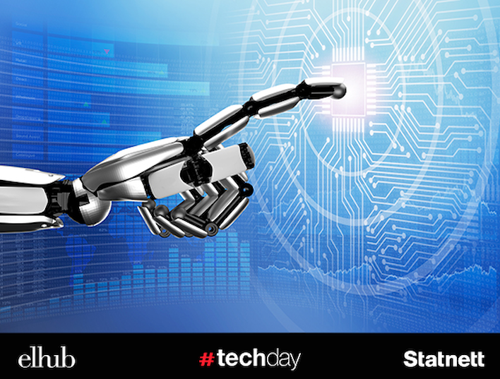 Robot touching digital screen