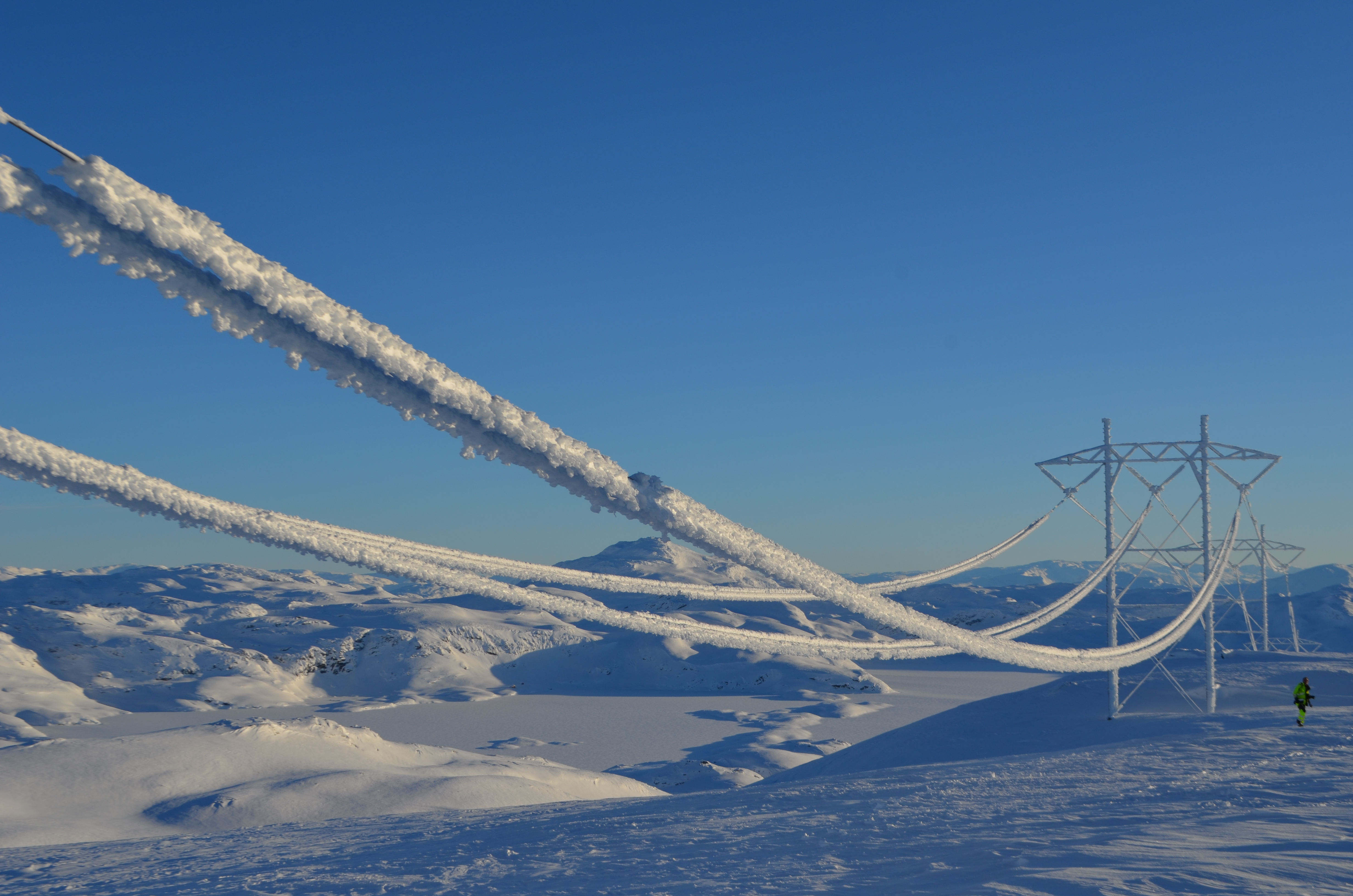 Icing on power lines